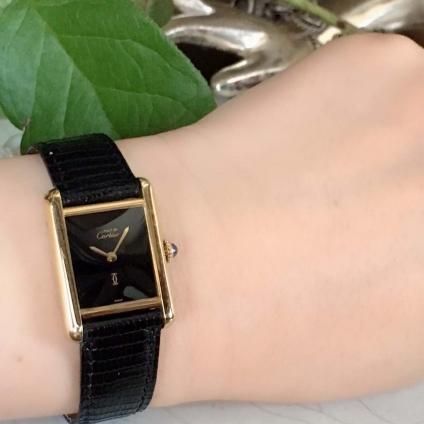 Cartier MUST TANK SM(カルティエ マストタンク)オニキス文字 Cartier MUST TANK SM(カルティエ マストタンク)オニキス文字