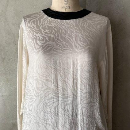 Vintage Black&White Silk Blouseʥơ Υȡ 륯֥饦