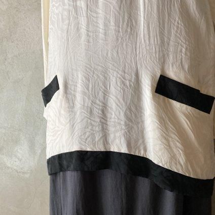 Vintage Black&White Silk Blouseʥơ Υȡ 륯֥饦