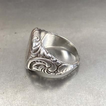 贈る結婚祝い Silver 1930's Monogram Ring Signet 18号~