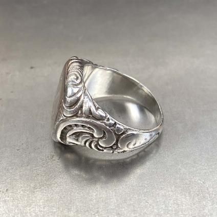 1930's Silver Monogram Signet Ring 