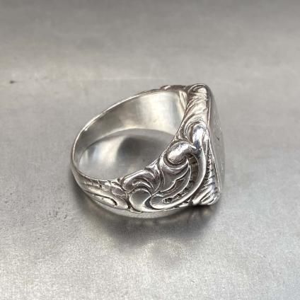 1930's Silver Monogram Signet Ring 