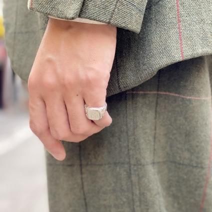 1930's Silver Monogram Signet Ring 