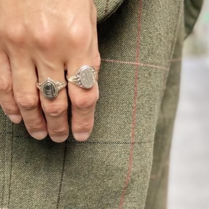 1930's Silver Monogram Signet Ring 