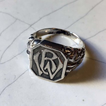 1930's Silver Monogram Signet Ring 