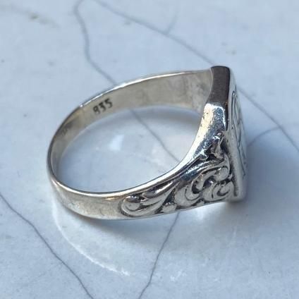 人気アイテムランキング 1930's Ring Signet Monogram Silver 18号~