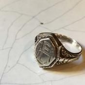 1930's Silver Monogram Signet Ring 