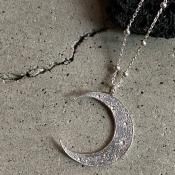 momocreatura Crescent Moon Ball Chain Necklaceʻ ܡͥå쥹 С