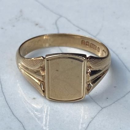 c.1952-53 9KYG Signet Ring Bias Check195253ǯ 9KYG ͥåȥ Хå