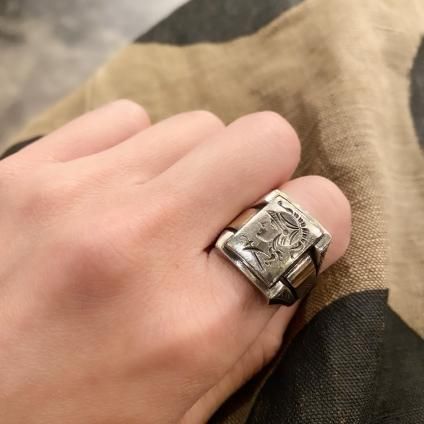ヴィンテージ メンズ カメオ リング【Clark and Coombs STERLING