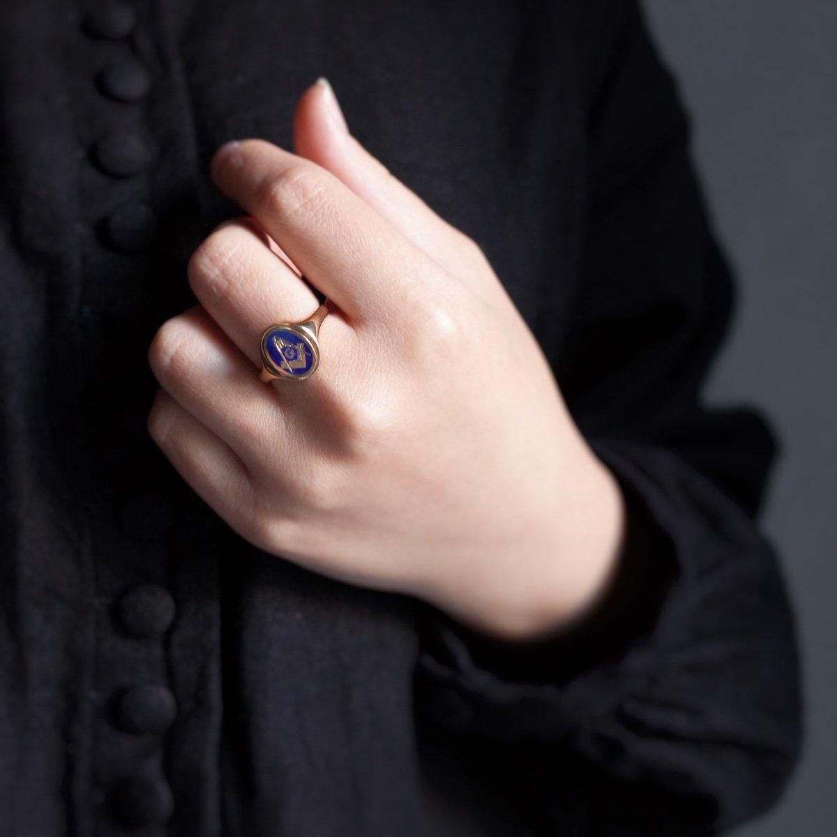 c.1985 9KYG Freemaison Ring(1985年 9KYG フリーメイソン c.1985 9KYG Freemaison Ring(1985年 9KYG フリーメイソン