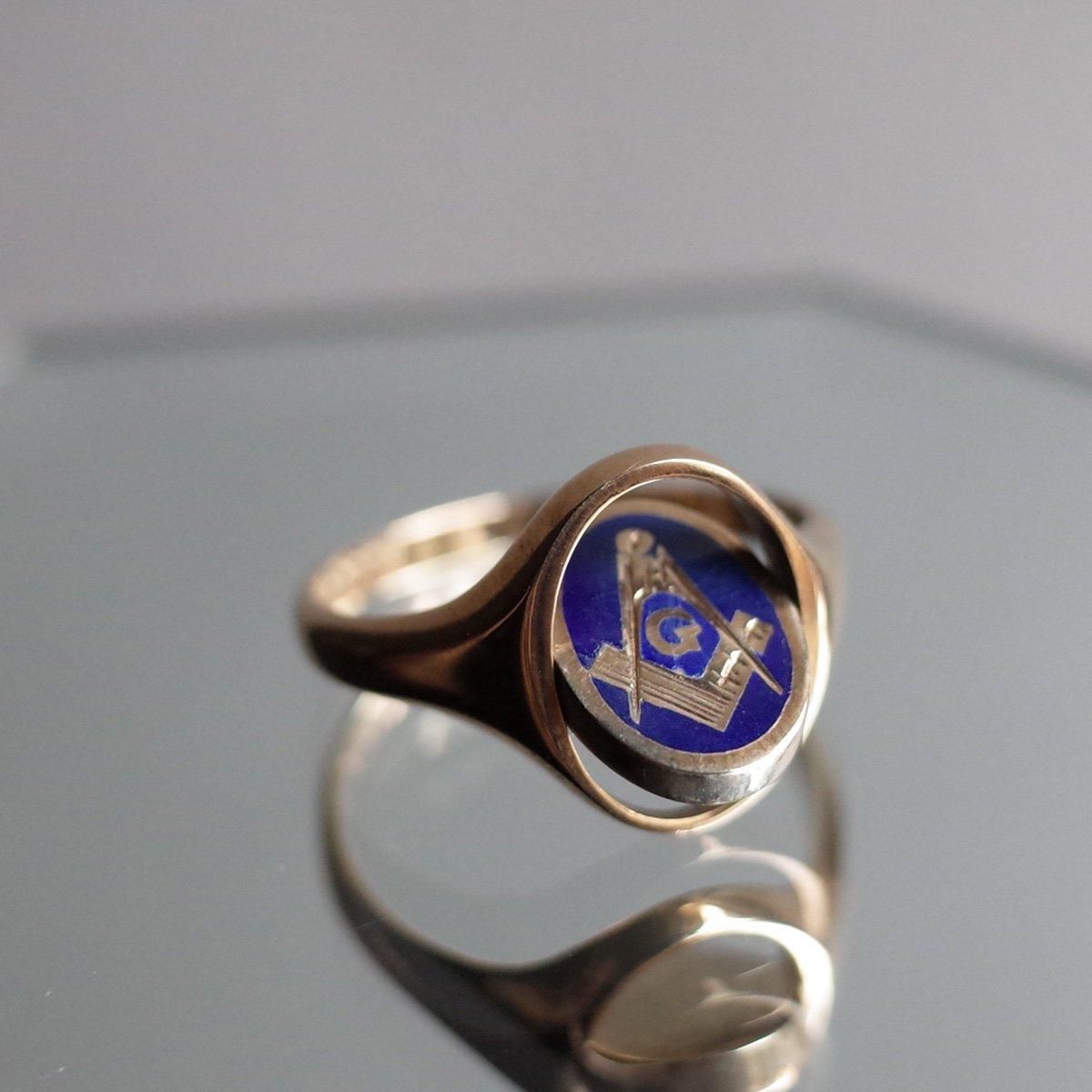 c.1985 9KYG Freemaison Ring(1985年 9KYG フリーメイソン c.1985 9KYG Freemaison Ring(1985年 9KYG フリーメイソン