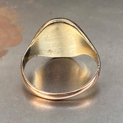 50s vintage black onyx silver signet ring ヴィンテージ