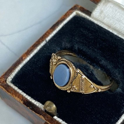 c1927-28 15KYG Signet Ring（シグネットリング）Agate - JeJe PIANO