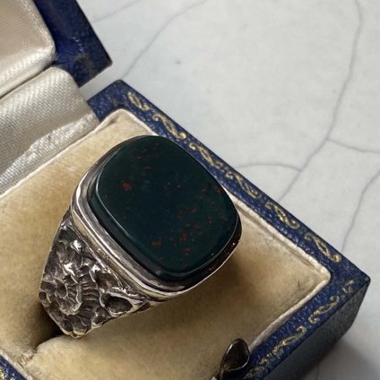 Vintage Silver Signet Ringʥơ ͥåȥ󥰡Bloodstone