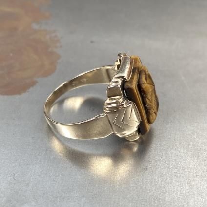 半額セール vintage 8ct シグネットリング-