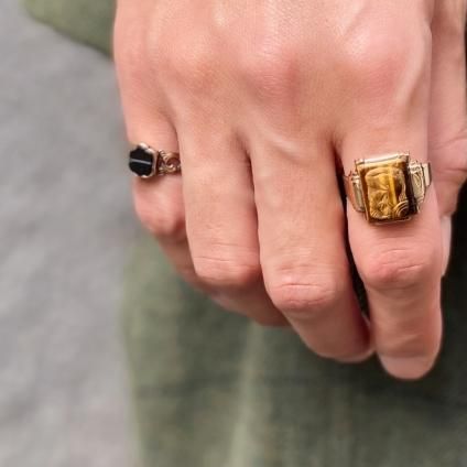 Vintage Signet Ringʥơ ͥåȥ󥰡Roman Soldier Tiger Eye