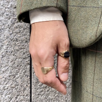 Vintage Signet Ring（ヴィンテージ シグネットリング）Banded Agate - JeJe PIANO ONLINE  BOUTIQUE 神戸のアンティーク時計,ジュエリー,ファッション専門店