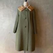 Vintage Fur Collar Green Coatʥơ ե顼 ꡼󥳡ȡ