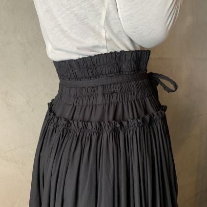 VINCENT JALBERT Double Smock Skirtʥ󥻥 ١  ֥륹åȡBlack