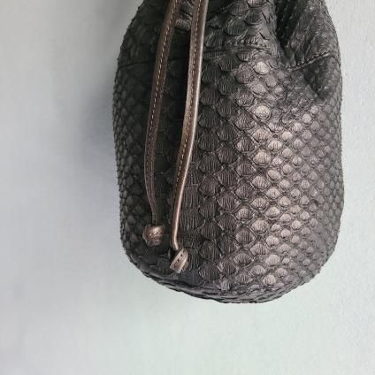 CHRISTIAN PEAU CP TIE BALL BAG ʥꥹ ݡ ܡХåPYTHON G GRAY