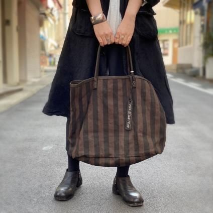 CHRISTIAN PEAU CP LP TOTE ʥꥹ ݡ ȡȥХåSTRIPE LINEN DARK GARNET