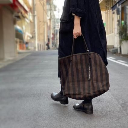 CHRISTIAN PEAU CP LP TOTE ʥꥹ ݡ ȡȥХåSTRIPE LINEN DARK GARNET