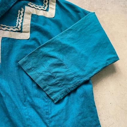 1940~50's Vintage Blue Green Blouse1940~50ǯ ơ ֥롼꡼ ֥饦