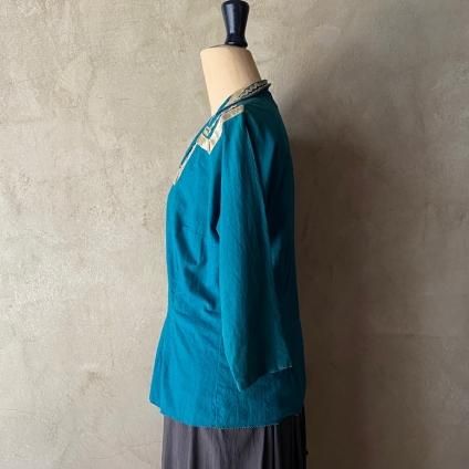 1940~50's Vintage Blue Green Blouse1940~50ǯ ơ ֥롼꡼ ֥饦