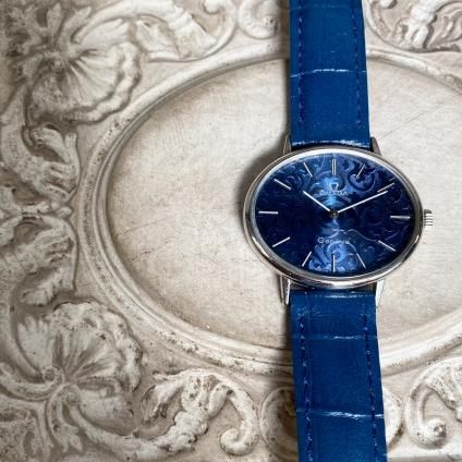 OMEGA GENEVE(オメガ ジュネーブ)唐草模様 青文字盤 - JeJe OMEGA GENEVE(オメガ ジュネーブ)唐草模様 青文字盤 - JeJe