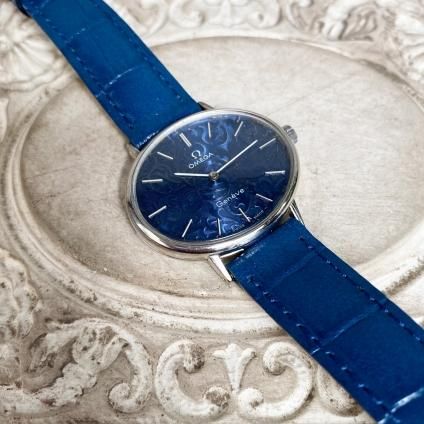 OMEGA GENEVE(オメガ ジュネーブ)唐草模様 青文字盤 - JeJe OMEGA GENEVE(オメガ ジュネーブ)唐草模様 青文字盤 - JeJe