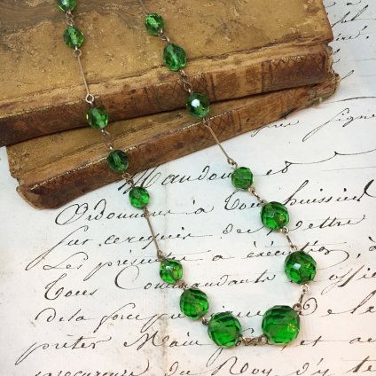 1920~30's Vintage Glass Necklace（1920～30年代 ヴィンテージ ガラス ...