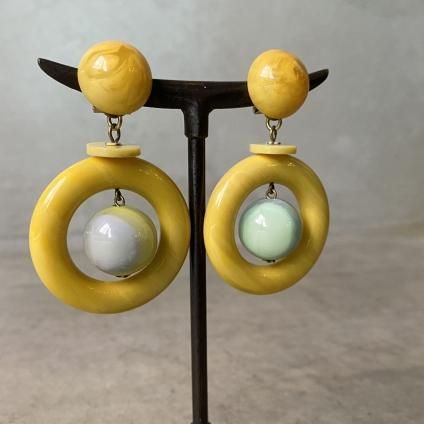 1960's French Bakelite Hoop Earrings1960ǯ ե ١饤 ա 󥰡