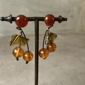 1960's French Bakelite Cherry Earrings1960ǯ ե ١饤  󥰡