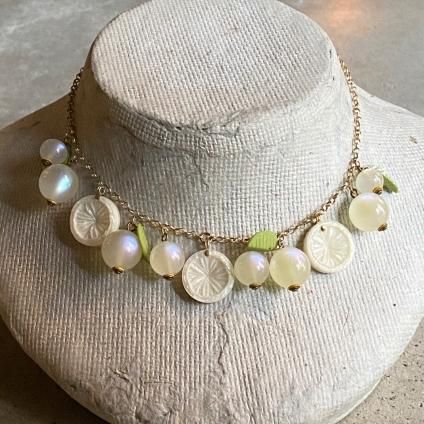 1960's French White Citrus Necklace1960ǯ ե ۥ磻ȥȥ饹 ͥå쥹