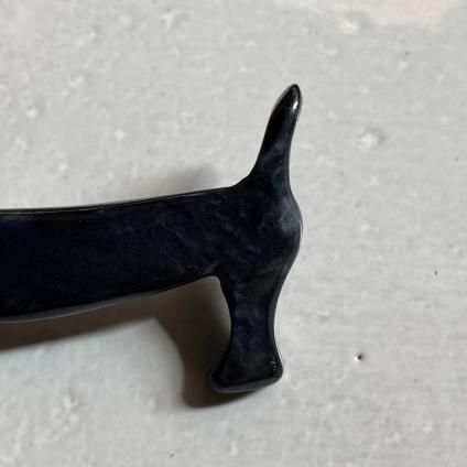 1960's French Galalith Black Dachshund Brooch1960ǯ ե ꥹ ֥å åե ֥Dead Stock