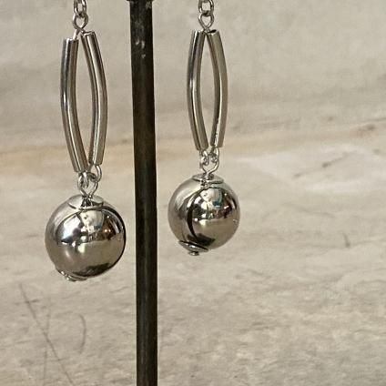 1960's French Metal Ball Earrings1960ǯ ե ᥿ܡ 󥰡Dead Stock