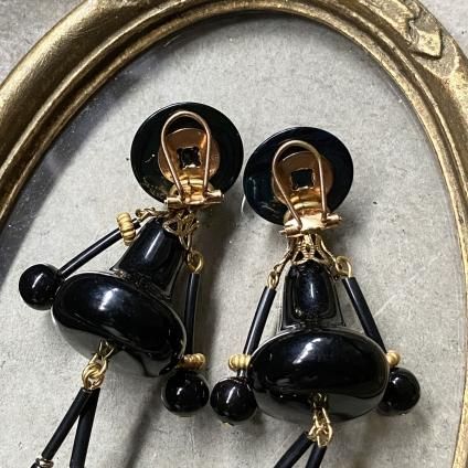 1960's French Bakelite Earring（1960年代 フランス ベークライト イヤリング）Dead Stock- JeJe  PIANO ONLINE BOUTIQUE 神戸のアンティーク時計