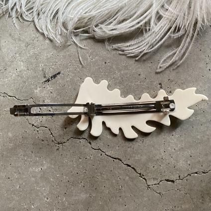 1960's French Plastic Leaf Hair Clip1960ǯ ե ץ饹å ꡼ ХåDead Stock