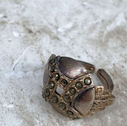 1930's Rene Mittler Marcasite Ring1930ǯ  ߥåȥ졼 ޡȥ󥰡