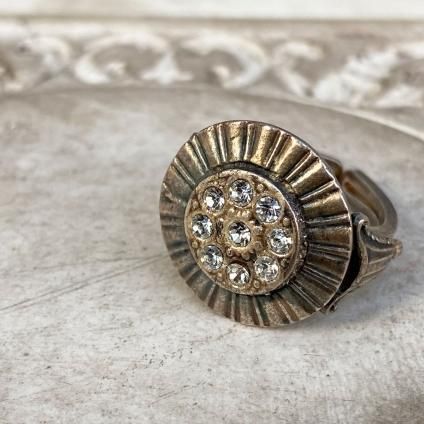 本日価格！レア！ルネ ミットレー ペーストガラス リング 1930's Rene Mittler Paste Ring（1930年代 ルネ ミットレー