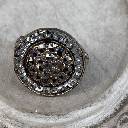 1930's Rene Mittler Marcasite Paste Ring1930ǯ  ߥåȥ졼 ޡ ڡȥ饹 󥰡