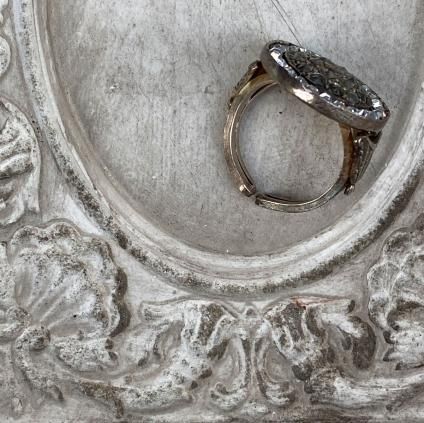 1930's Rene Mittler Marcasite Paste Ring1930ǯ  ߥåȥ졼 ޡ ڡȥ饹 󥰡