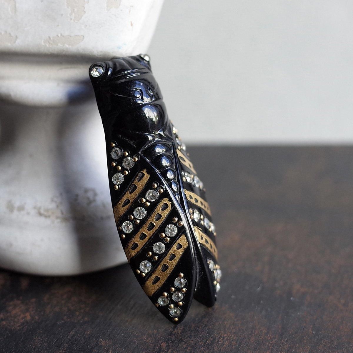 1930's Auguste Bonaz Galalith Paste Brooch1930ǯ 她ȡܥʡ ꥹ ڡȥ饹 ֥