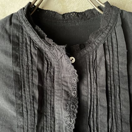Antique Cotton Front Pin Tuck Lace Blouseʥƥåȥ եȥԥ󥿥å졼֥饦