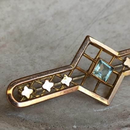 C.1900 Rolled Gold Glass Brooch1900ǯ  ĥ 饹 ֥