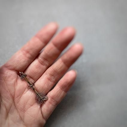 Victorian Germany Siivergilt Filgree Brooch（ヴィクトリア