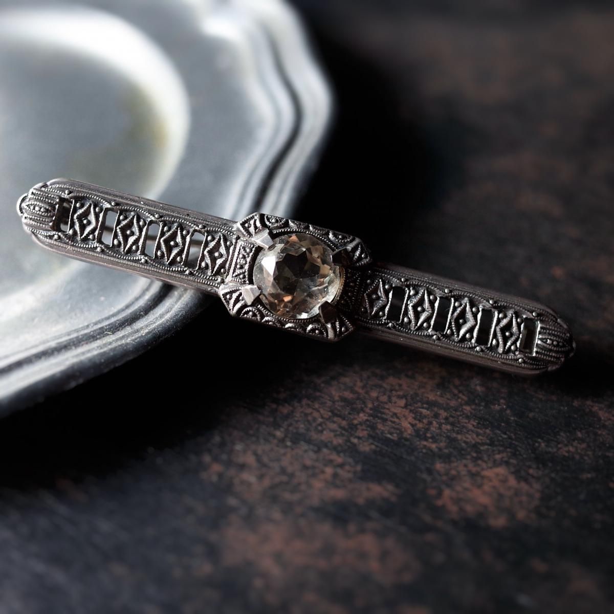 1930's Germany Silver Glass Brooch1930ǯ  ɥ С 饹 ֥