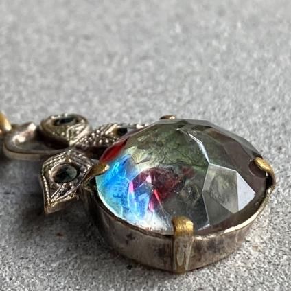 1930's Iris Glass Pendant Top1930ǯ ꥹ饹 ڥȥȥåס