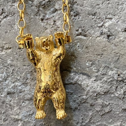 momocreatura  Handcuffed Bear Necklace（クマ ネックレス ゴールド）